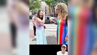 White liberal woman is asked if gays have lost any rights under this Trump administra