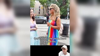 White liberal woman is asked if gays have lost any rights under this Trump administra