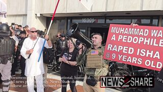 Go back to your country!" Jake Lang yells at counter-protesters in Dearborn