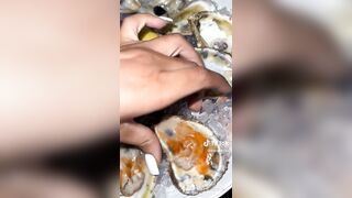 Clazzy Ratchet Slurps Down 48 oysters — driving her date to ditch the tab