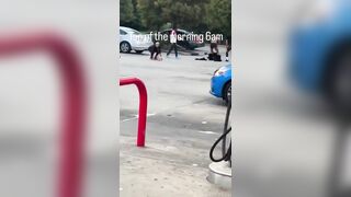 6am Ghetto Fight - on their way to work at NASA