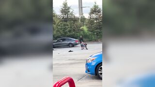 6am Ghetto Fight - on their way to work at NASA