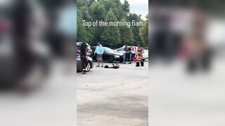 6am Ghetto Fight - on their way to work at NASA