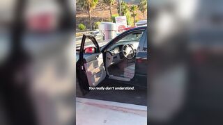 Lady freaks out after alleged hit-and-run
