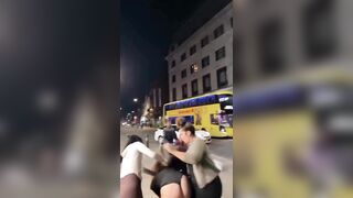 Bad Night For Brawling Blondes outside 5 Guys