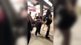 Bad Night For Brawling Blondes outside 5 Guys