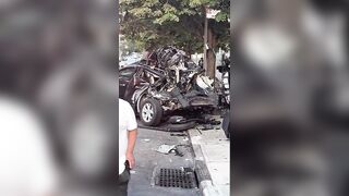 Violent multi-car crash in Upper Manhattan leaves at least 3 hurt (More Footage)