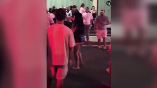 Drunk Girl in Puerto Rico with Boobs Out Flops like a Fish out of Water