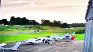 A small plane crashed into a Pennsylvania State Police helicopter at Carlisle Airport