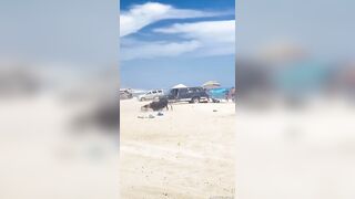 BULL ATTACK ON THE BEACH!