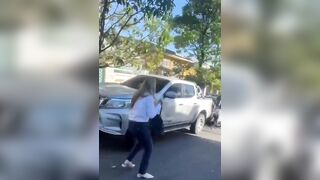 The exact moment the Earthquake in Colombia strikes Man in his Towel