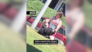 Man fends off a random zombie attack until the police could arrive and arrest him