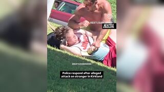 Man fends off a random zombie attack until the police could arrive and arrest him
