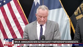 RFK Jr. gets interrupted by his "quack" ringtone during his speech on autism.