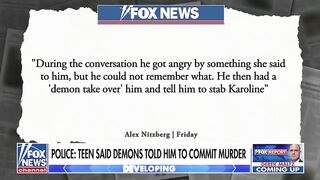 teenager claiming demons told him to st*b his girlfriend to death in the car