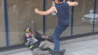 Far-left activists clash with pro-MAGA patriots in the streets of Portland