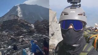 French mountaineer caught in a rockfall on Mont Blanc and walked away unharmed