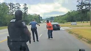 Some Police are real A-holes. Cop won't let Dad stop his car from rolling down the highway