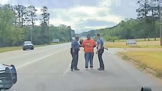 Some Police are real A-holes. Cop won't let Dad stop his car from rolling down the highway