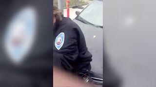 Hitting a meter maid and posting evidence online is wild