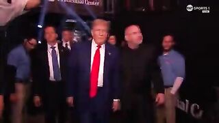 UFC Crowd Goes Berserk when Trump Walks in with Dana White at UFC 302