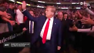 UFC Crowd Goes Berserk when Trump Walks in with Dana White at UFC 302