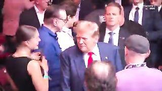 UFC Crowd Goes Berserk when Trump Walks in with Dana White at UFC 302