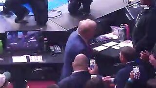 UFC Crowd Goes Berserk when Trump Walks in with Dana White at UFC 302