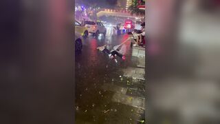 Mother and Daughter Tourists Fall into Electrified Puddle Near Hongyadong