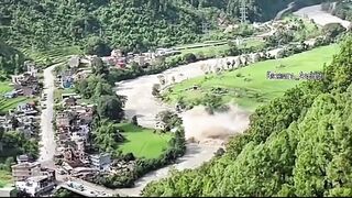 Nepal-Tibet border flood. More angles.
