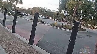 Shirtless driver crashes into Florida school bus before fleeing on foot