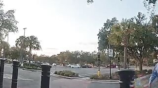 Shirtless driver crashes into Florida school bus before fleeing on foot