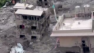 Nepal floods: Aerial footage shows the devastating aftermath.
