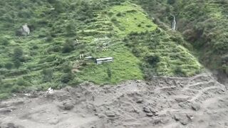 Nepal floods: Aerial footage shows the devastating aftermath.
