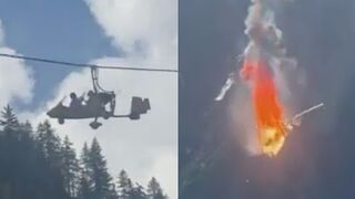 Two Killed as Gyrocopter Strikes Enel Cable Car Line Near Dam in Italy