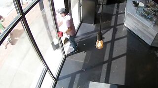 Two juveniles crash through the glass storefront while operating a lime scooter in Baltimore