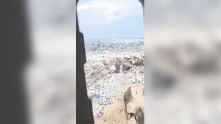 One of the most brutal scenes in human history has been leaked online. An Israeli soldier is filming the extent of the destruction and rubble. Gaza
