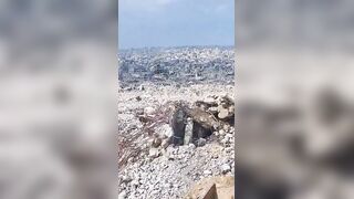 One of the most brutal scenes in human history has been leaked online. An Israeli soldier is filming the extent of the destruction and rubble. Gaza