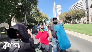 Confrontations breaking out as protesters descend on the “Stop Nick Shirley” rally