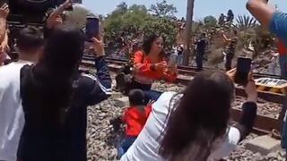 Another One? Girl Dies taking a Selfie with a Train as Her Son tries Pulling Her Away...Watch
