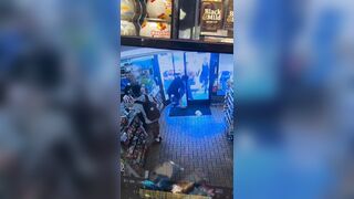 Dude Gets Stretched for Pushing Past the Wrong Group of Men