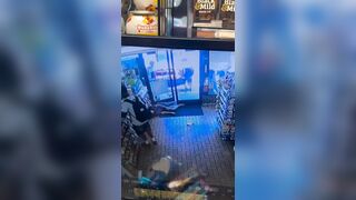 Dude Gets Stretched for Pushing Past the Wrong Group of Men