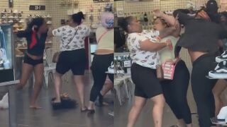 The situation inside this shoe store in Fayetteville got completely out of hand