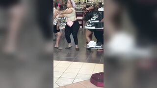 The situation inside this shoe store in Fayetteville got completely out of hand