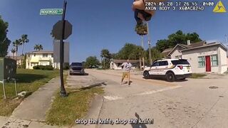 Man in Florida, USA Suicide by Cop New. Man with Knife just wanted to Die