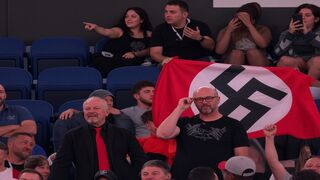 GYPSY CRUSADER fans just waved a NAZI FLAG during his win at DUEL ARENA at KIA CENTER