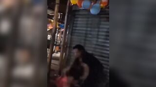 Lady tries to Stop a Fight and gets a Knife in the Ribs..