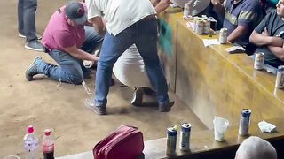 Cockfighting Karma: Roosters Attack Man instead of Each Other Hahahaha