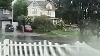 Staten Island man struck by lightning while walking to a dentist appointment.