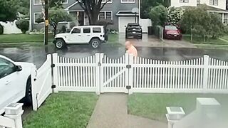 Staten Island man struck by lightning while walking to a dentist appointment.